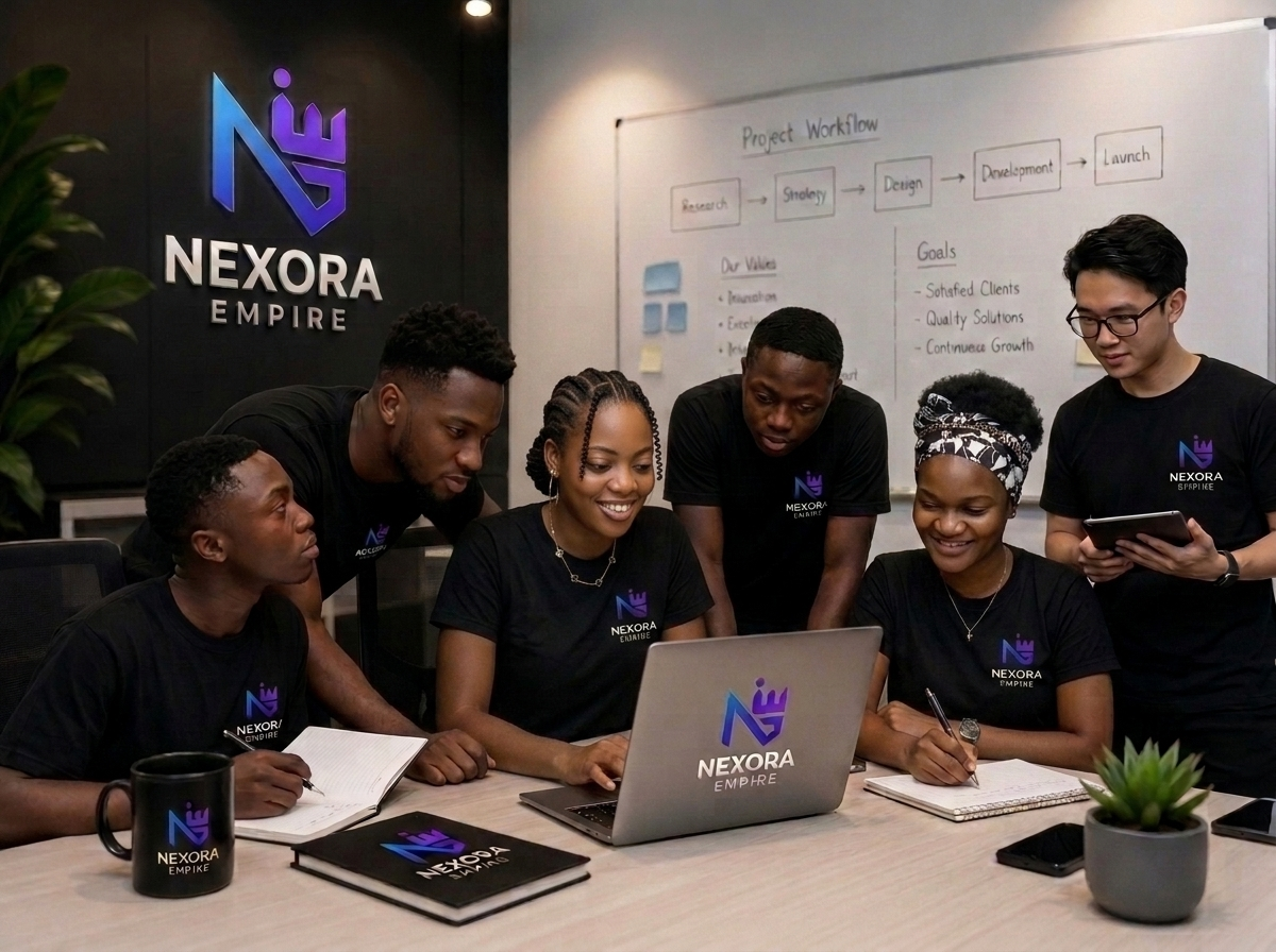 Nexora Tech Team Collaborating
